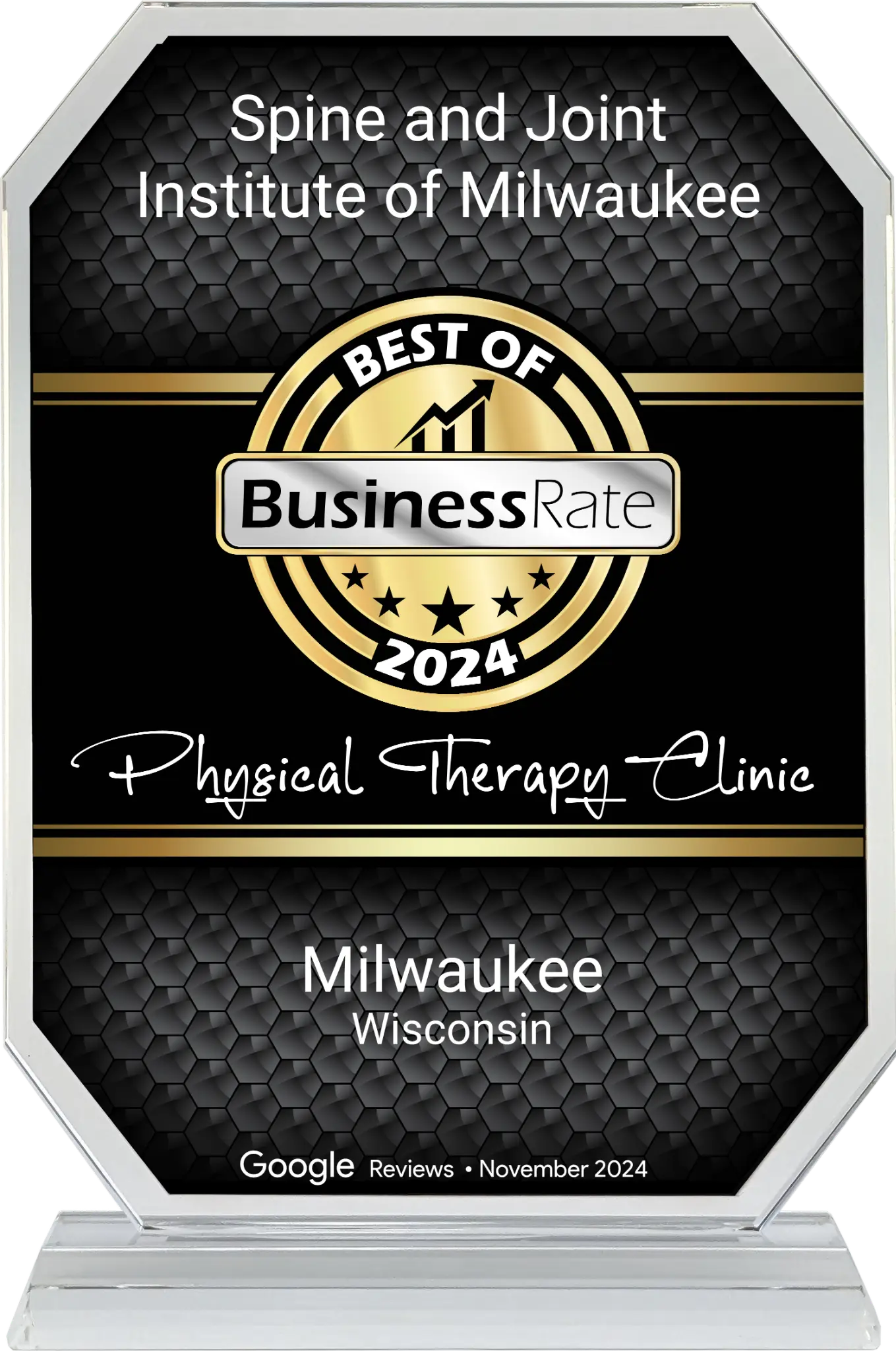 Best of BusinessRate 2024 - Physical Therapy Clinic Milwaukee - Google Reviews
