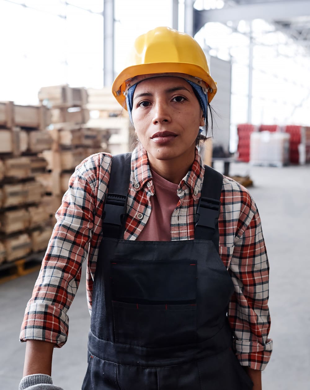 woman at a warehouse job